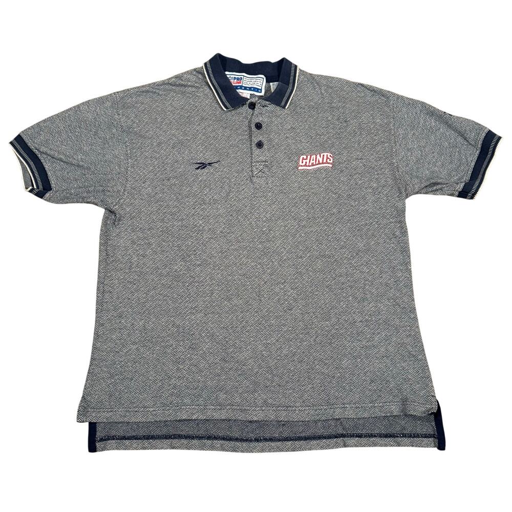 Vintage New York Giants NFL Pro Line Polo Collared Reebok Shirt 90s Size Large